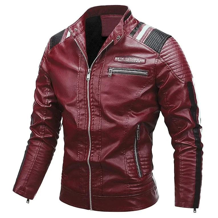 Male PU Blazers Moto Style Jackets Leather Jackets New High Quality Men's Casual PU Leather Jacket Trend New Windproof Coat