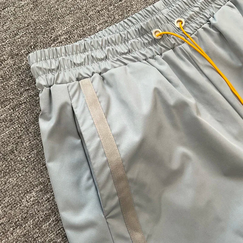 American Style Trendy Rhude Casual Shorts Loose Breathable Multi-color Mesh Beach Sports Shorts