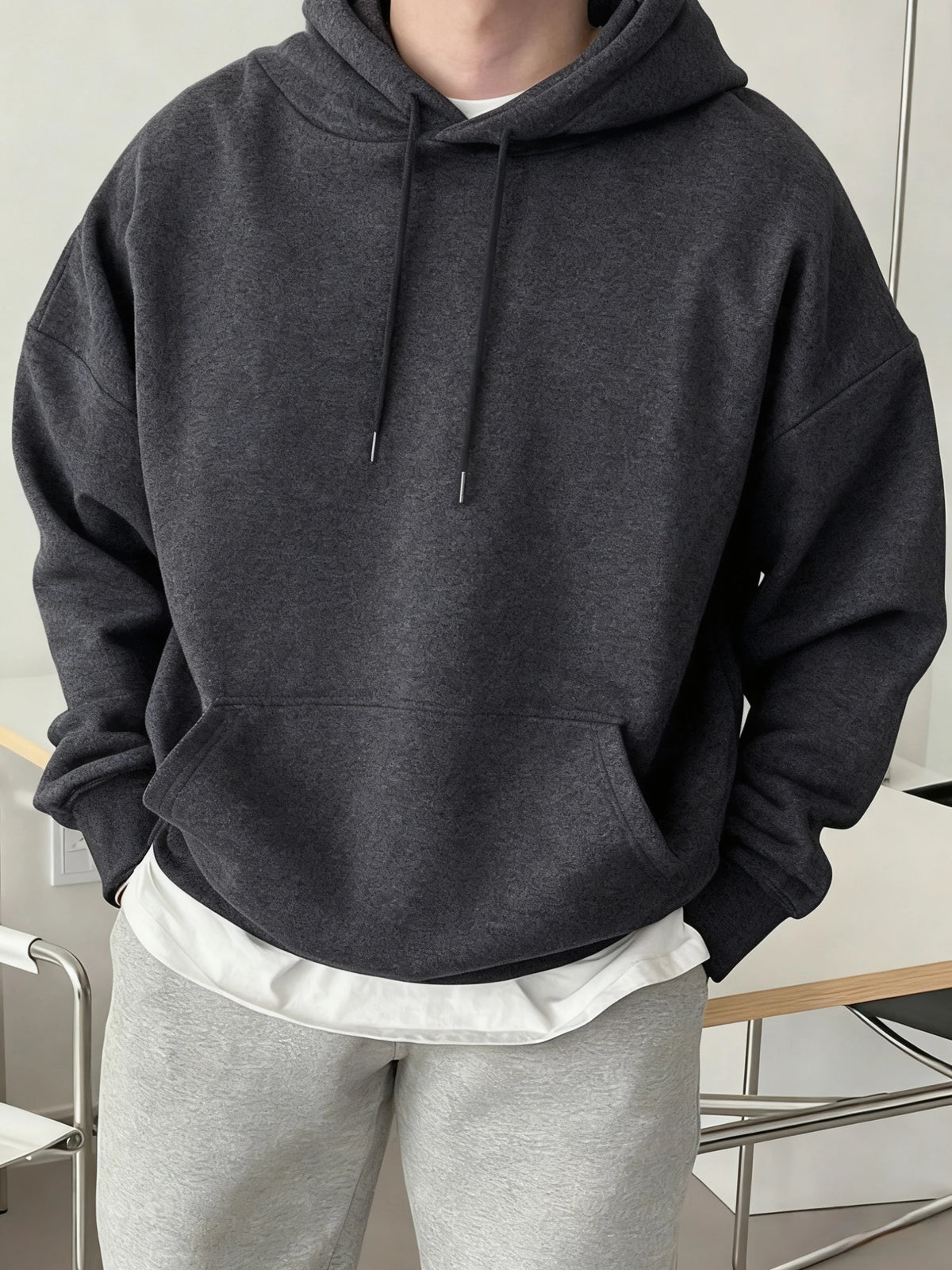Fashion Solid Sweatshirt Sport Comfy Tracksuit Fleece Autumn Hoodies Man Basics Warm Streetwear Casual Jogging Clothes Unisex