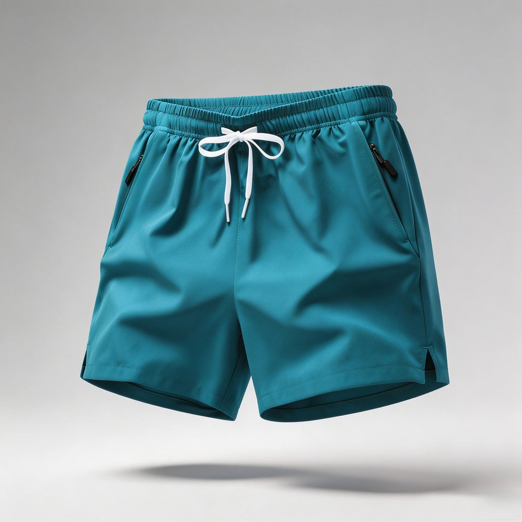 Men's Quick Dry Running Shorts with Drawstring and Zip Pockets - Ideal for Athletic Workouts and Gym Sessions Swim Trunks