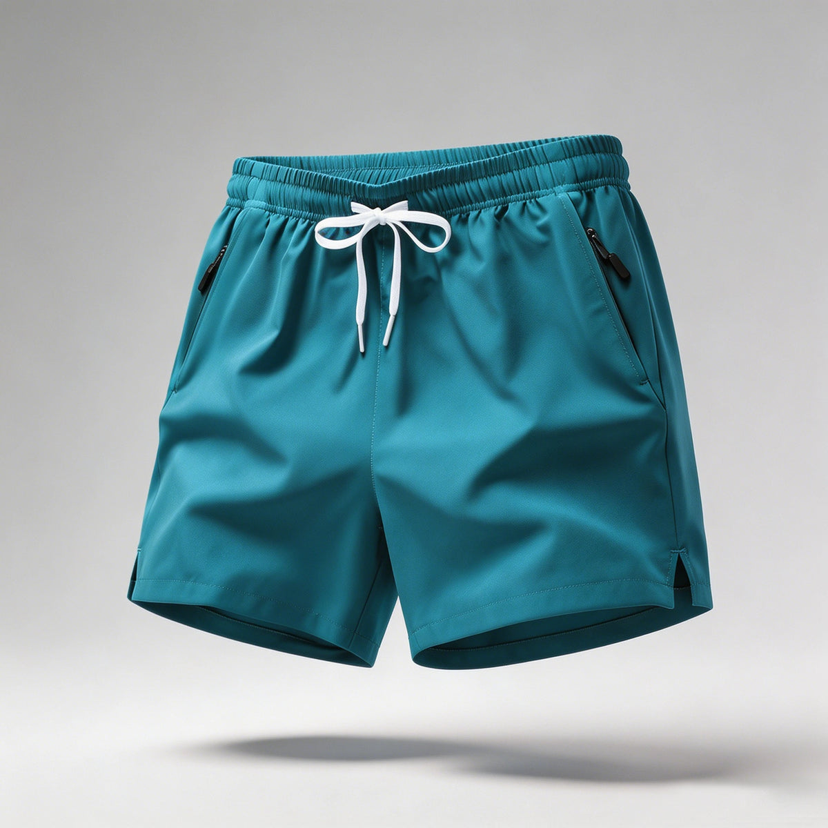 Men's Quick Dry Running Shorts with Drawstring and Zip Pockets - Ideal for Athletic Workouts and Gym Sessions Swim Trunks