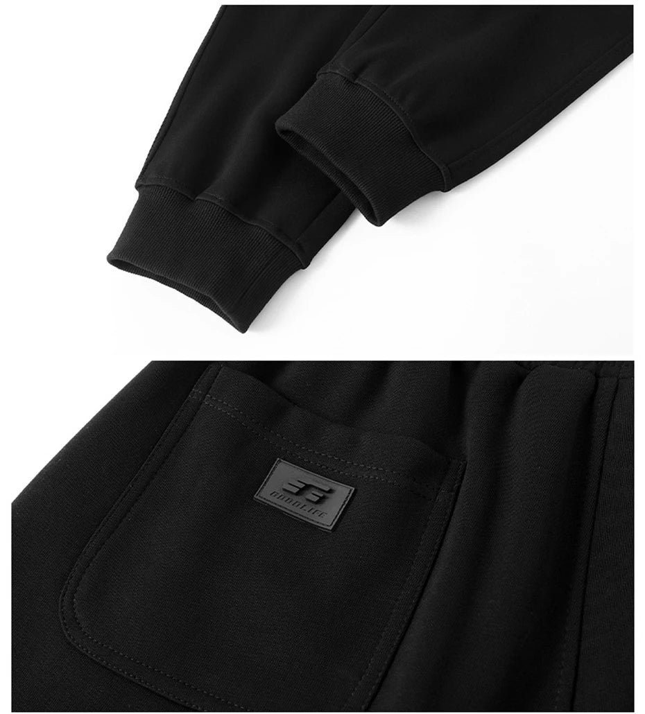 Solid Color Tracksuit Men 11XL Plus Size Suits Zippered Hoodie Sweatpants Sets Spring Autumn Jogger Pants Male Big Size 10XL