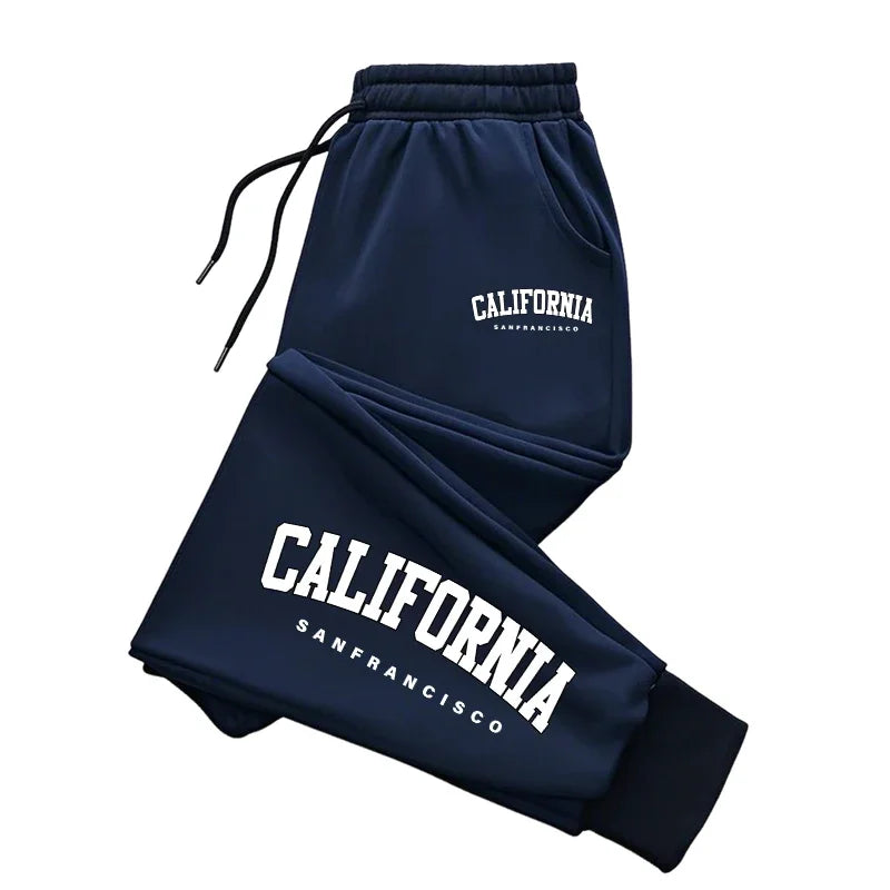 California Fashion Print Sweatpants Men Women Daily Casual Sport Jogger Pants All Season Home Outdoor Comfort Versatile Trousers