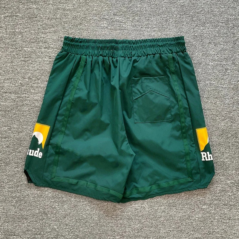 American Style Trendy Rhude Casual Shorts Loose Breathable Multi-color Mesh Beach Sports Shorts