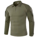 Men'sOutdoor Tactical Hiking T-Shirt, Combat Military CP Camouflage Long-Sleeved Hunting Mountaineering Shirt, Cotton Sportswear
