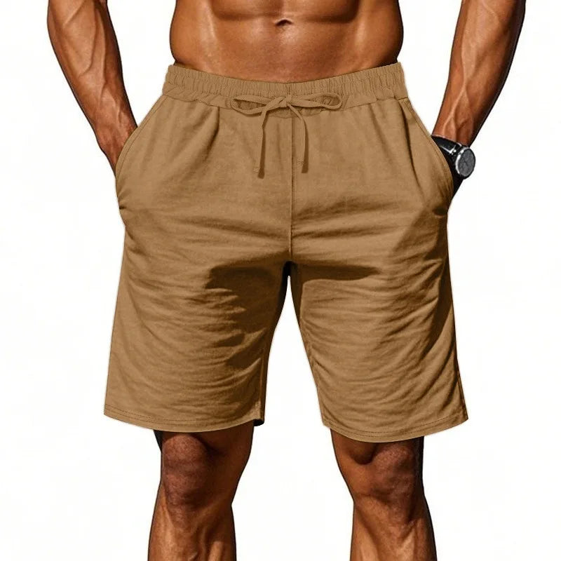 Pure Linen Shorts for Men 2025 Summer New Fashion Solid White Loose Holiday Shorts Man Casual Plus Size Button Fly Short Pants