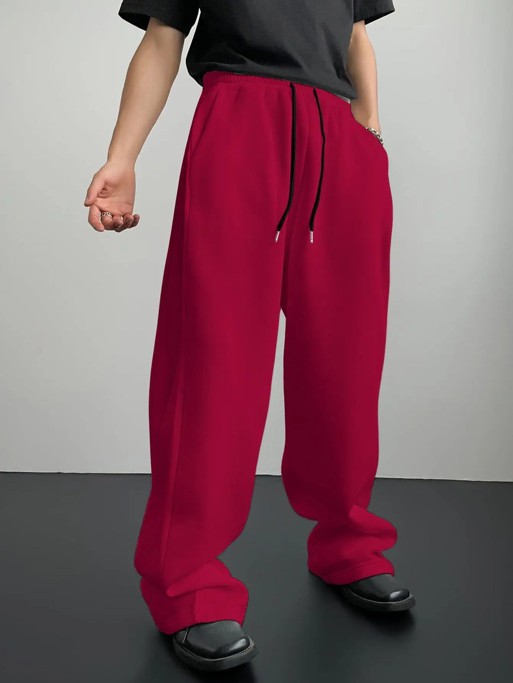 Y2k Harajuku Wide Leg Sweatpants Women Streetwear Baggy Oversize Gray Sports Pants High Waist Drawstring Casual Joggers Trousers