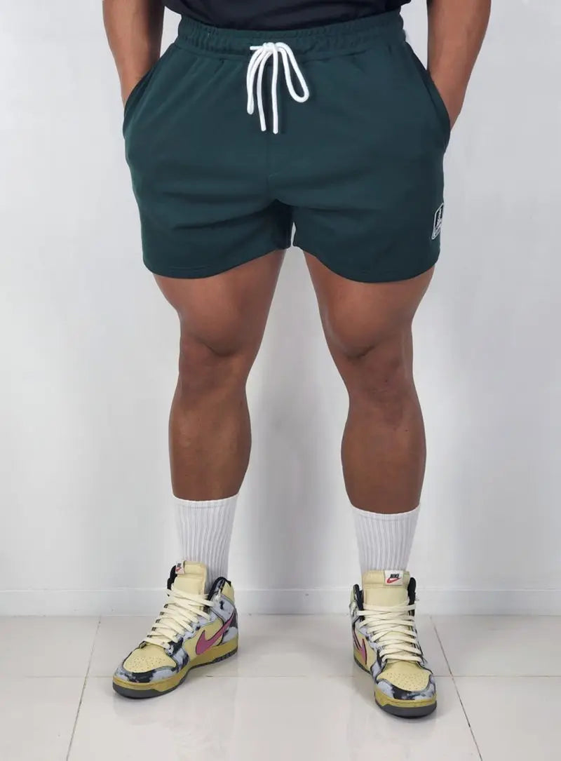 Men's Basketball 3-Point Sports Shorts Gym Fitness Training Elastic Loose Summer Beach Bodybuilding Shorts with Zip Pocket