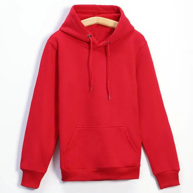 Customized LOGO Sweatshirt Warm Drawstring Men Hoodie for Daily Wear Autumn Winter Solid Color Ribbed Cuff for Daily Wear