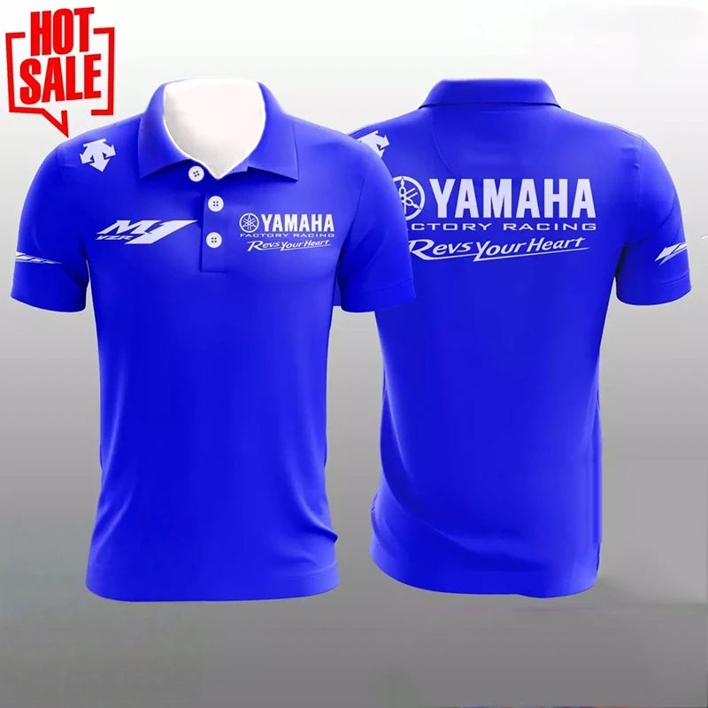 New YAMAHA Motorcycle Racing Team Polo Shirt Exclusive Racing Version MXGP Off-Road Riding Short Sleeve Venue Uniform Work Shirt