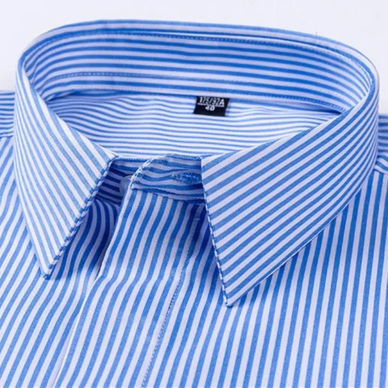 8XL Mens Shirts Long Sleeve Big Sizes Anti-wrinkle Business Men Shirt Long Sleeves Dress Shirts For Men Slim Fit Camisa Social