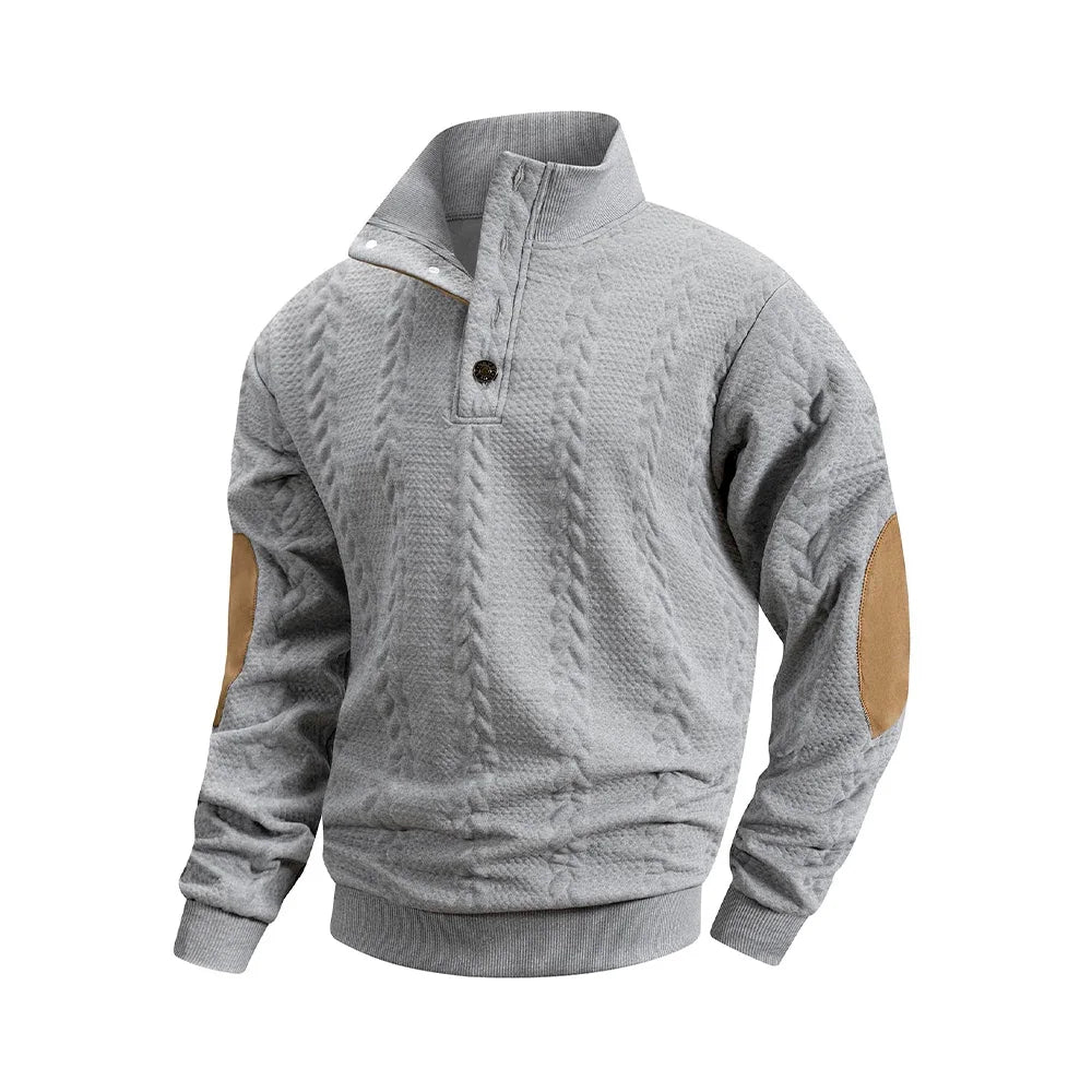 Men's Knitted Long-Sleeved Sweatshirt  Autumn Winter Slim Fit Stand-Up Collar Pullover Sweaters Comfortable Men's Sweatshirt
