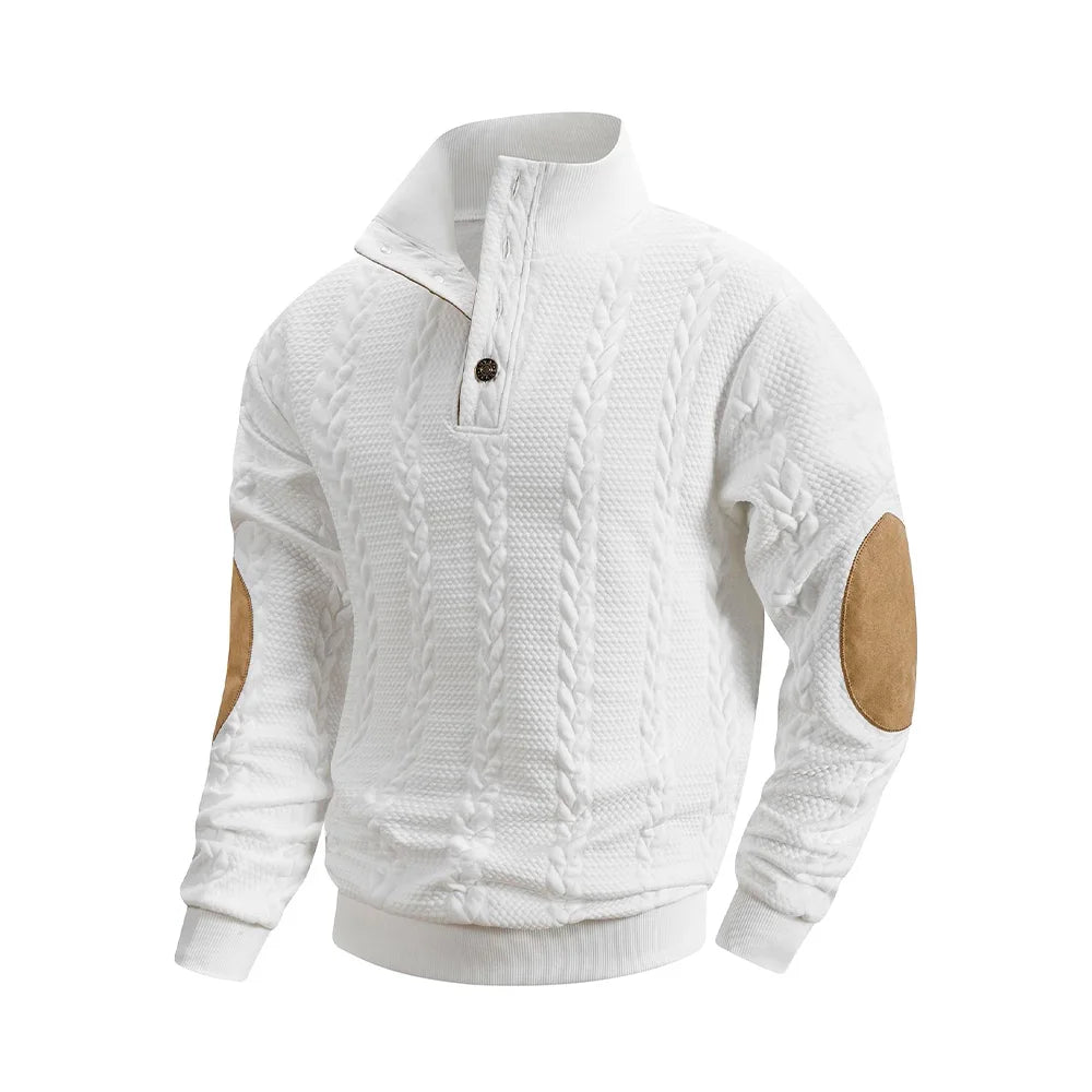 Men's Knitted Long-Sleeved Sweatshirt  Autumn Winter Slim Fit Stand-Up Collar Pullover Sweaters Comfortable Men's Sweatshirt
