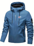 2025 Premium Men's Hooded Zipper Jacket - Windproof Casual Baseball Coat, Spring/Autumn Outdoor Style