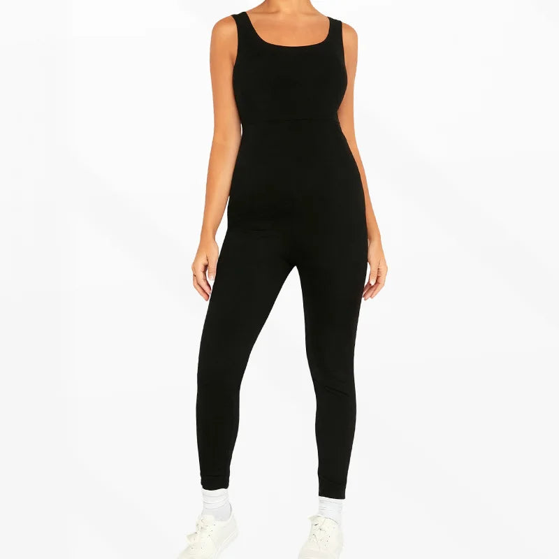 Pregnant Women Casual Jumpsuit Maternity Solid Sleeveless Slim Fit High Elastic Overalls Summer Comfortable Pregnancy Clothing