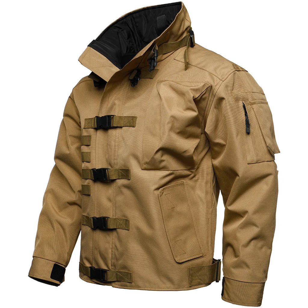 2026 Men's Tactical Cargo Jacket Casual Multi-pocket Wear-resistant Coat Outdoor Waterproof Windbreaker Man Combat Bomber Jacket