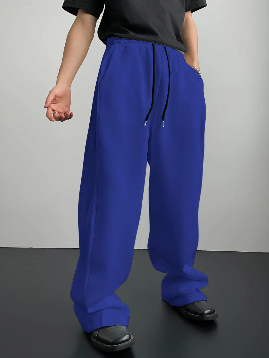 Y2k Harajuku Wide Leg Sweatpants Women Streetwear Baggy Oversize Gray Sports Pants High Waist Drawstring Casual Joggers Trousers