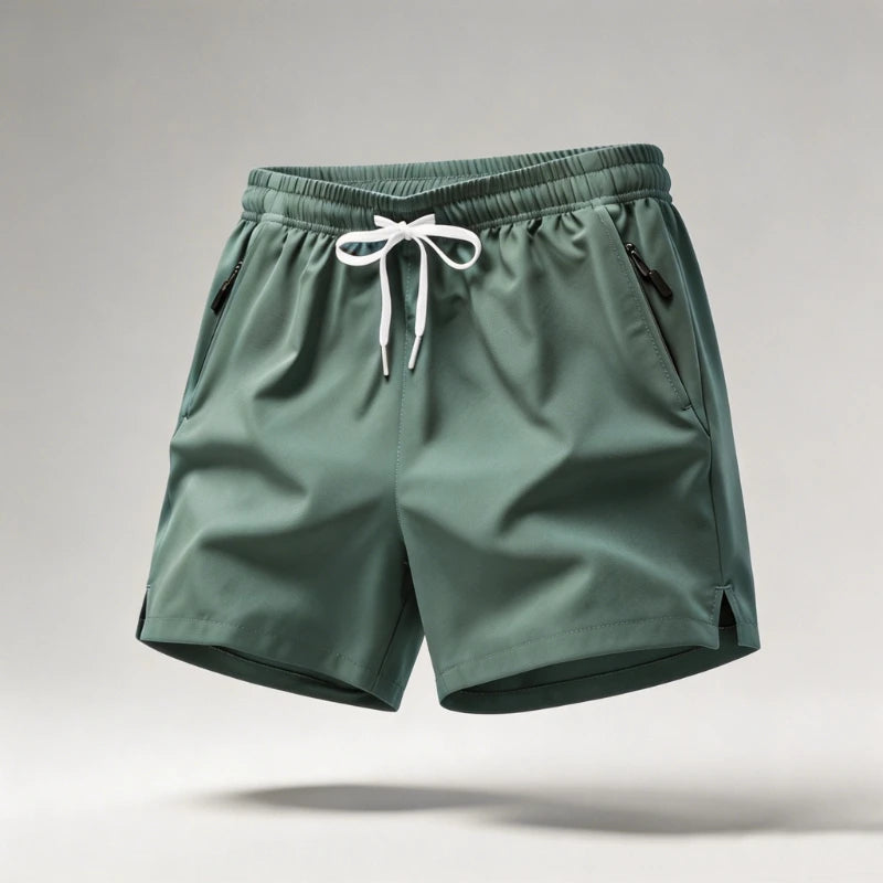 Men's Quick Dry Running Shorts with Drawstring and Zip Pockets - Ideal for Athletic Workouts and Gym Sessions Swim Trunks
