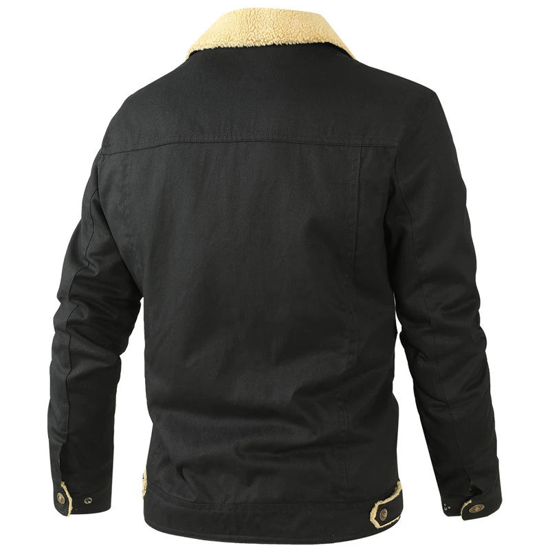 Autumn Winter Men's Fleece Jackets Casual Male Outdoor Windbreaker Work Jacket Mens Thermal Warm Tactical Coats Clothing