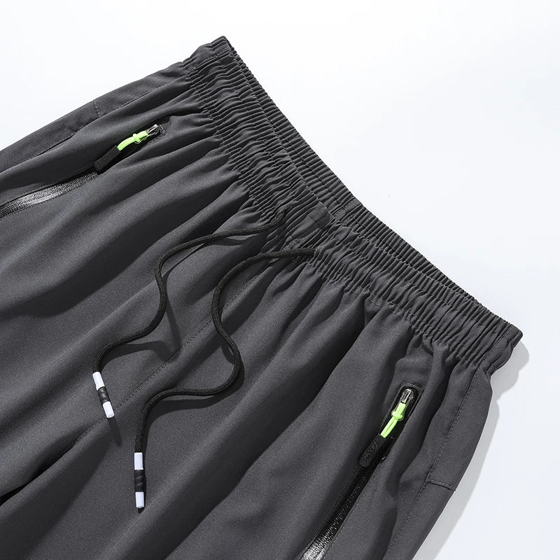 Summer Quick Dry Gym Fitness Men's Pants Breathable Running Jogging Sweatpants Trousers for Men Sports Pants Man Black Gray 3XL