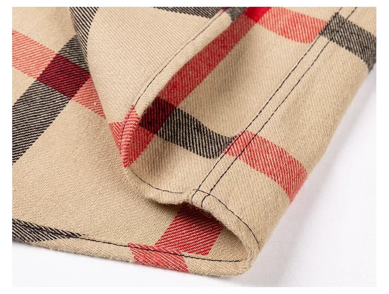 2024 Men  Regular Fit Soft Daily Casual Shirts Clothing Plus size Autumn Winter Fashion New Cotton Flannel Plaid Shirts
