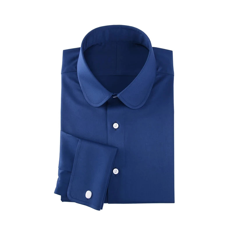 Wholesale men's British vintage shirt French cufflinks mens shirts long sleeve