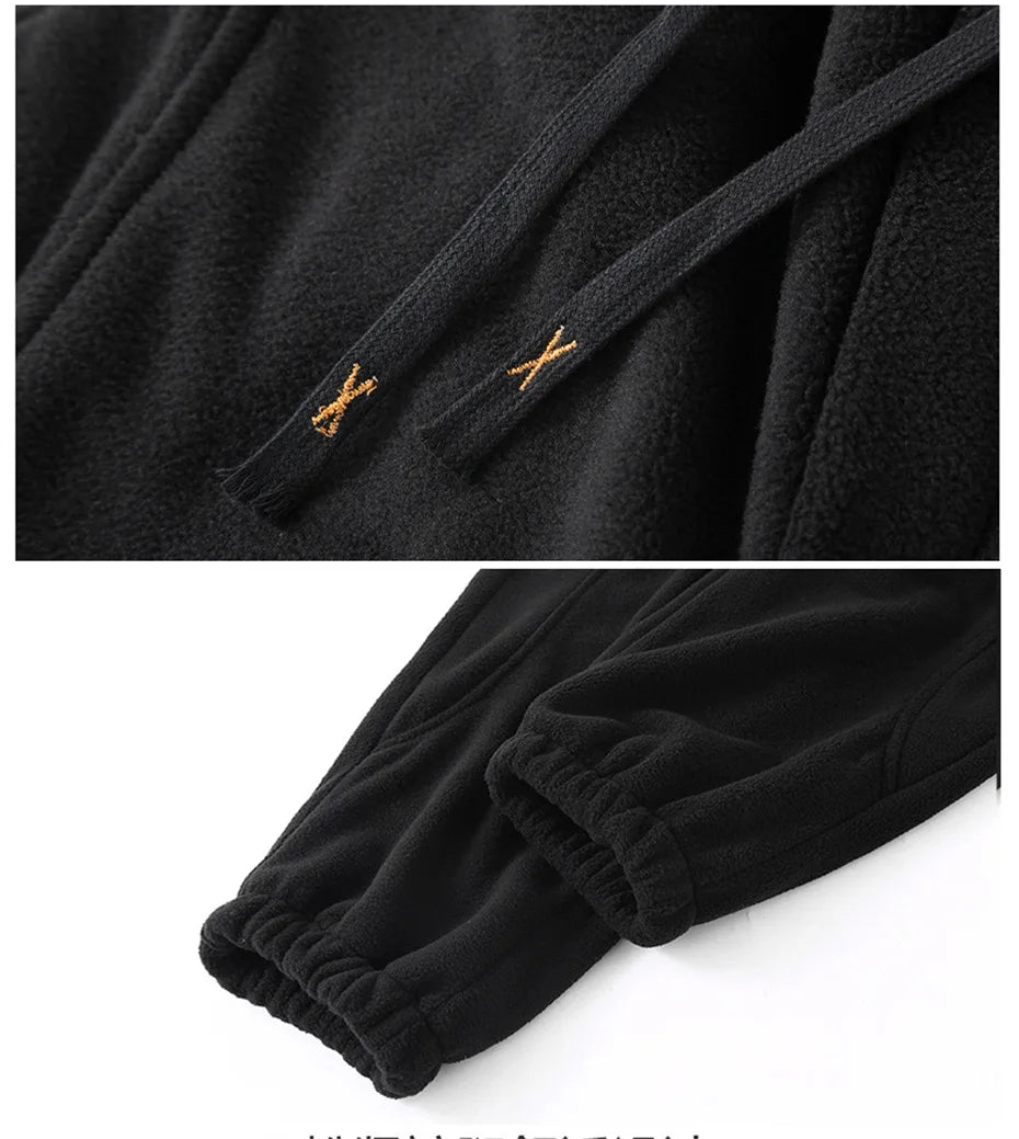 Polar Fleece Tracksuit Men 12XL Plus Size Men's Sets Sweatshirt Sweatpants Autumn Winter Casual Suits Male Big Size 10XL 12XL