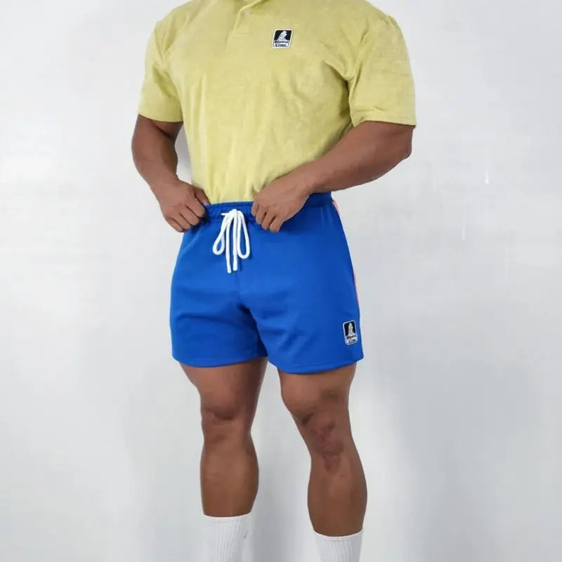 Men's Basketball 3-Point Sports Shorts Gym Fitness Training Elastic Loose Summer Beach Bodybuilding Shorts with Zip Pocket