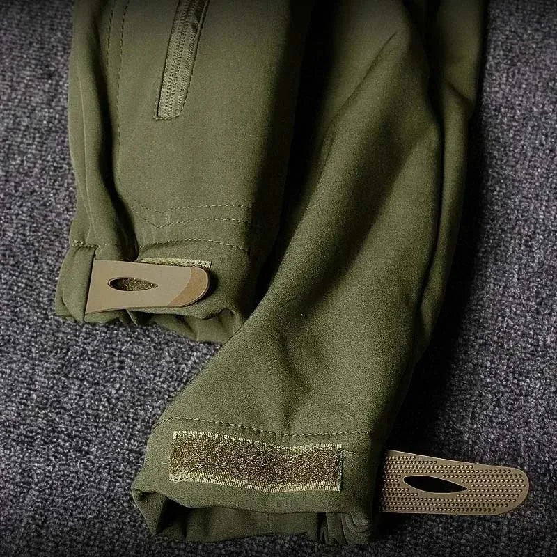 Tactical Winter Set Men's Outdoor Windproof Waterproof Suit Multi-Pocket Soft Shell Hooded Jackets Sharkskin Work Pants