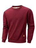Autumn Winter Men's Fleece Lined Warm Sweatshirt Casual Pullover Men Fashion Long Sleeve Hoodies Outdoor Men's Clothing Top