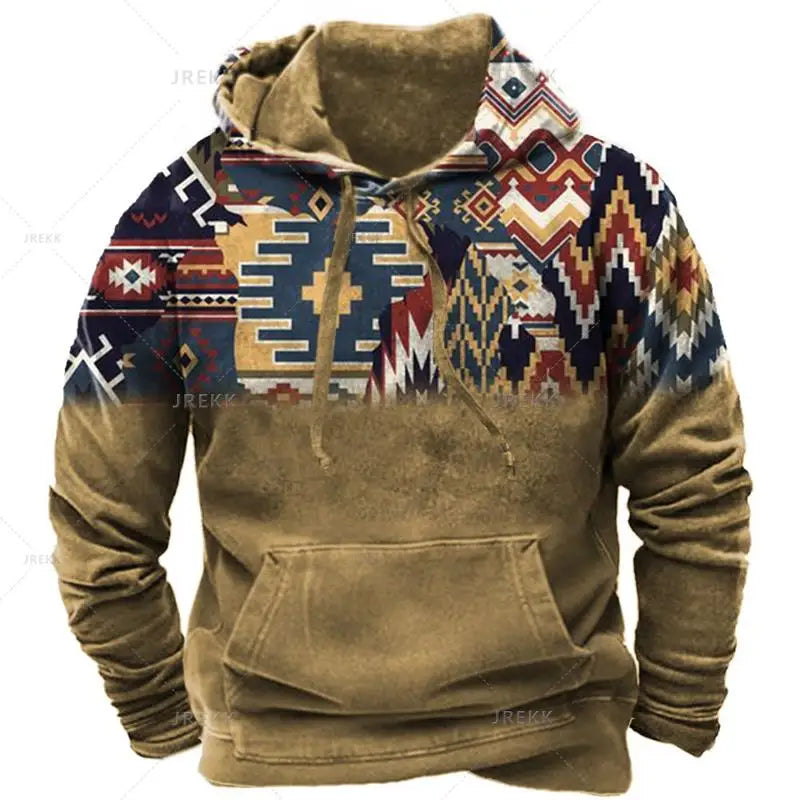 Spring And Autumn Retro men's Sweatshirt Hoodie For Men Oversized men's Clothing Casual India Harajuku men's Hoodie Hoodie