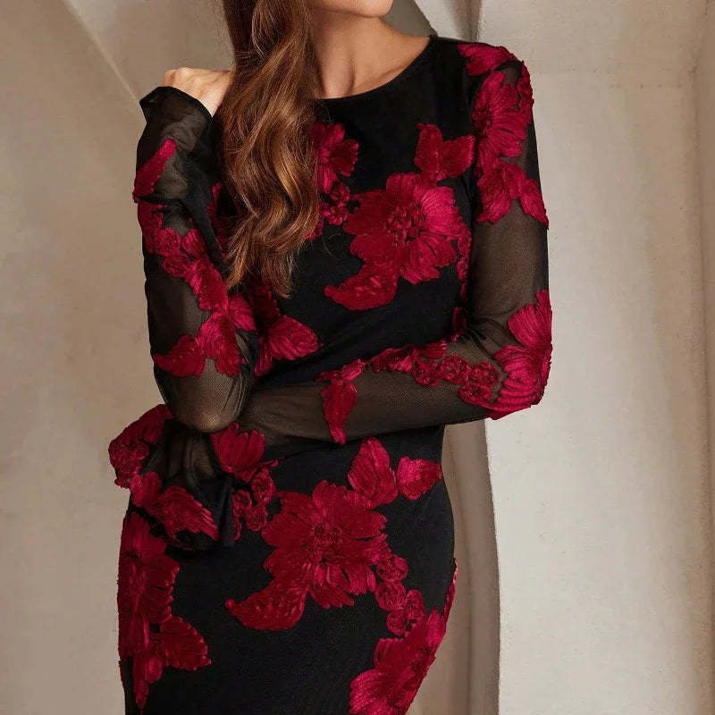 Elegant Dress Dress for Women 2025 Spring Collection Waist V-neck Jacquard Embroidered Dress