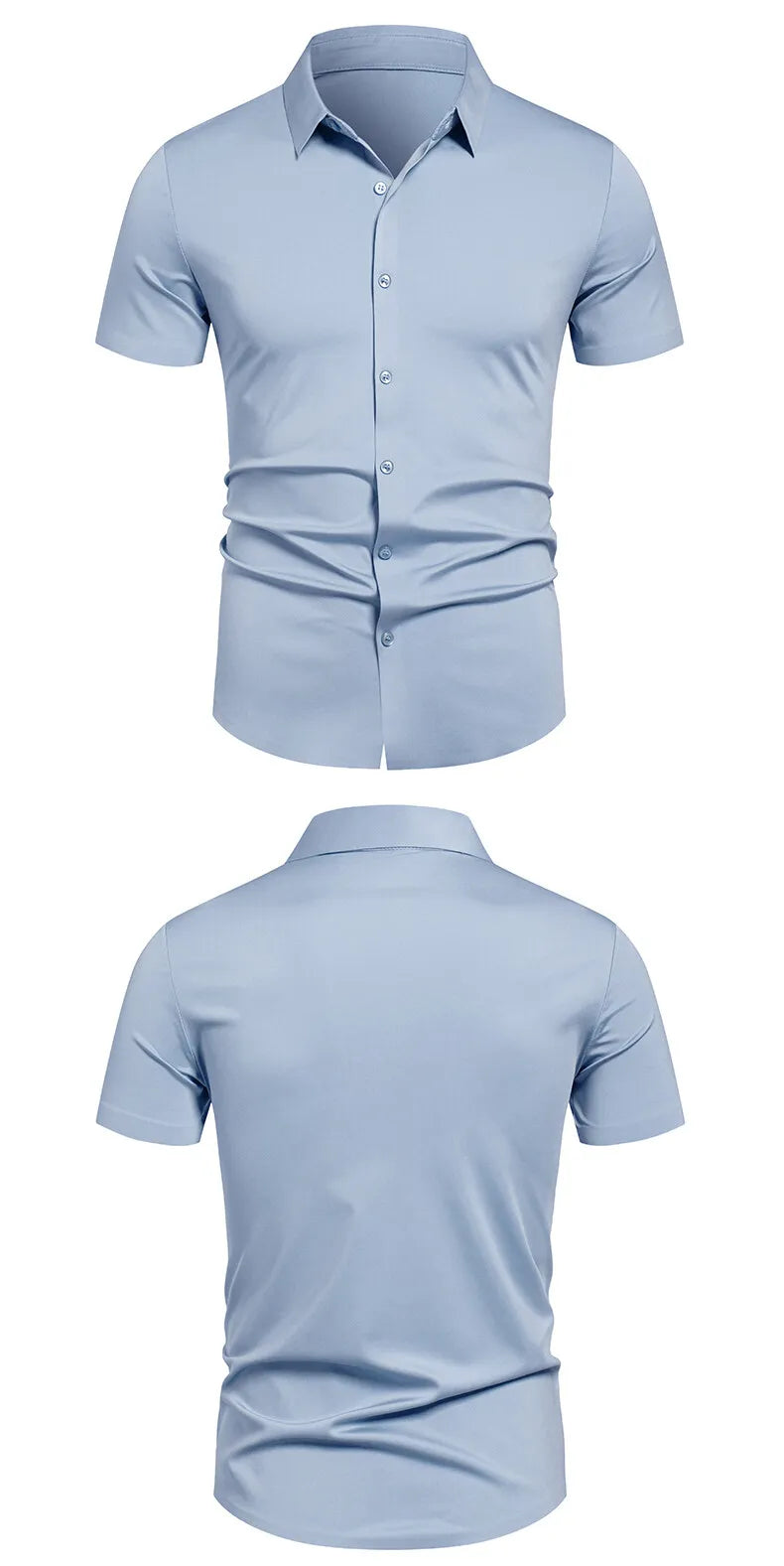 Men's Stretch Shirt Wrinkle Free Dress Shirts Regular Fit Short Sleeve Stretch Business Casual Button Down Shirts