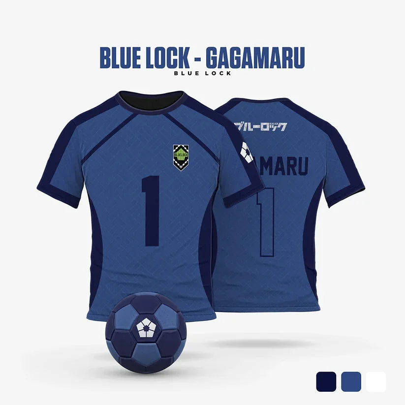 Anime Blue Lock Jersey 3D Print Nagi Soccer T-Shirts Men Women Short Sleeve Sports Tee Y2k Top Cosplay Blue Lock Football Top
