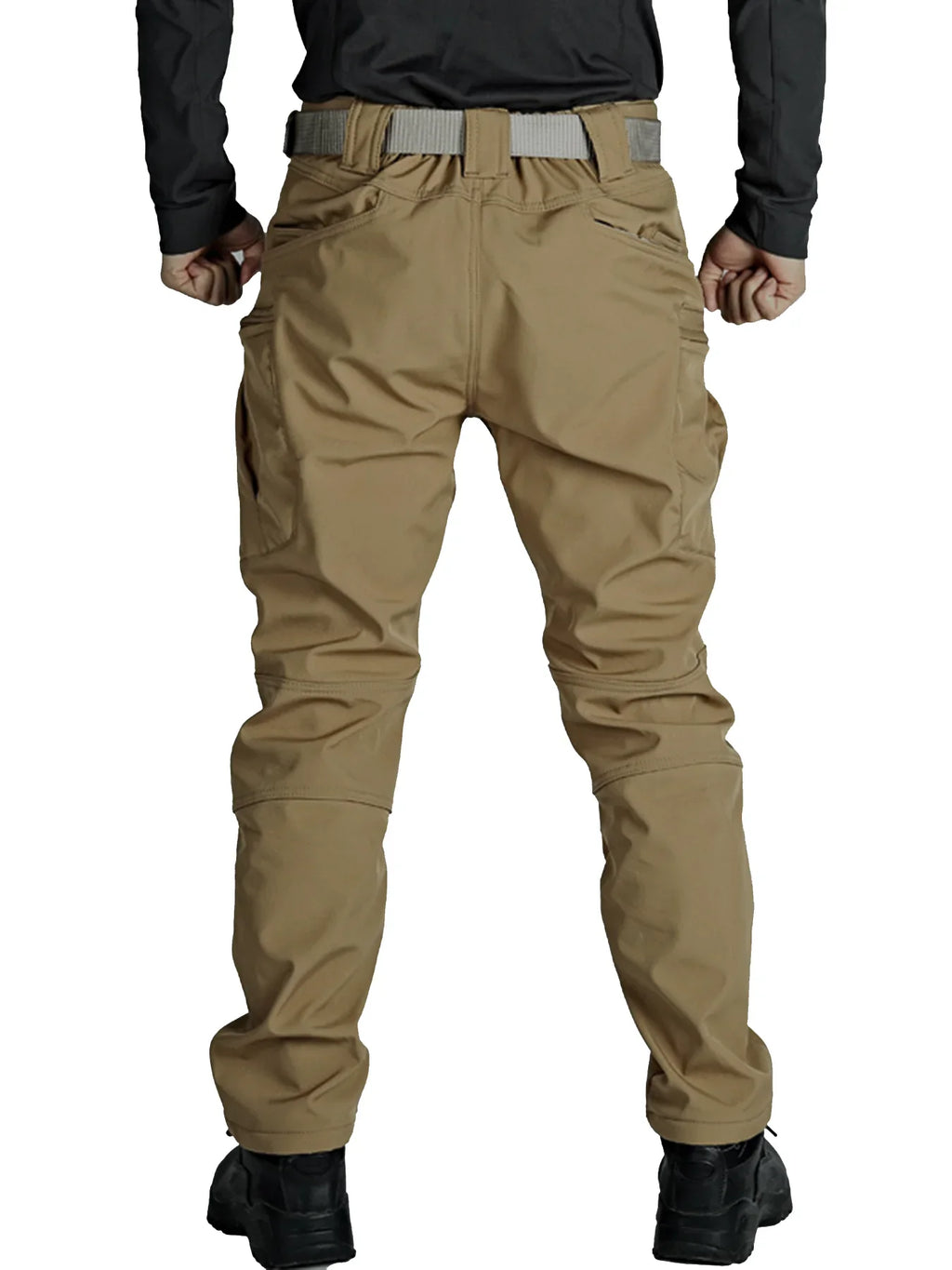 Men's Autumn Winter Softshell Elastic Camping Hiking Trekking Fishing Hunting Pants Outdoor Cycling Tactical Cargo Trousers