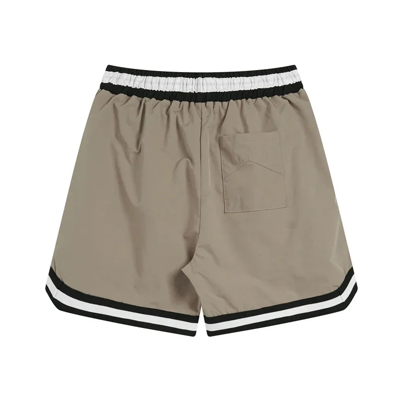 American Style Trendy Rhude Casual Shorts Loose Breathable Multi-color Mesh Beach Sports Shorts