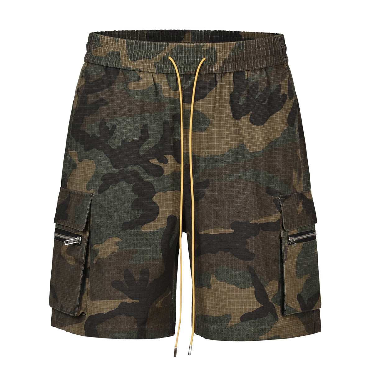 Original Men's Camouflage Cargo Jeans Shorts 2025 Summer New Distressed Tassel Camo Denim Shorts Streetwear Y2k Vintage Clothes
