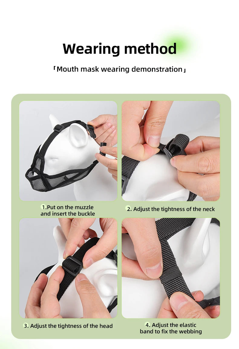 Dog Muzzle for Short-snouted Dogs Preventing Barking French Bulldogs Breathable Muzzle Prevent Accidental Ingestion Pet Products