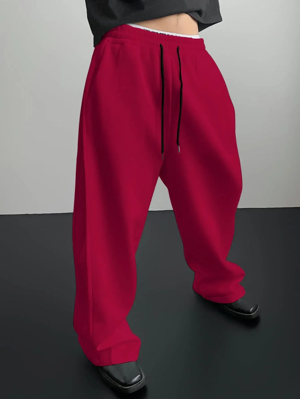 Y2k Harajuku Wide Leg Sweatpants Women Streetwear Baggy Oversize Gray Sports Pants High Waist Drawstring Casual Joggers Trousers