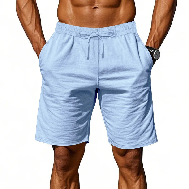 Pure Linen Shorts for Men 2025 Summer New Fashion Solid White Loose Holiday Shorts Man Casual Plus Size Button Fly Short Pants