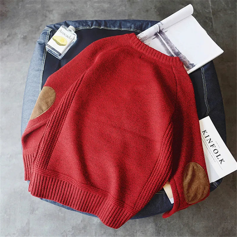 New Men Pullover Sweater Autumn Fashion Casual Loose Thick O Neck Wool Knitted Oversize Harajuku Streetwear Knitwear