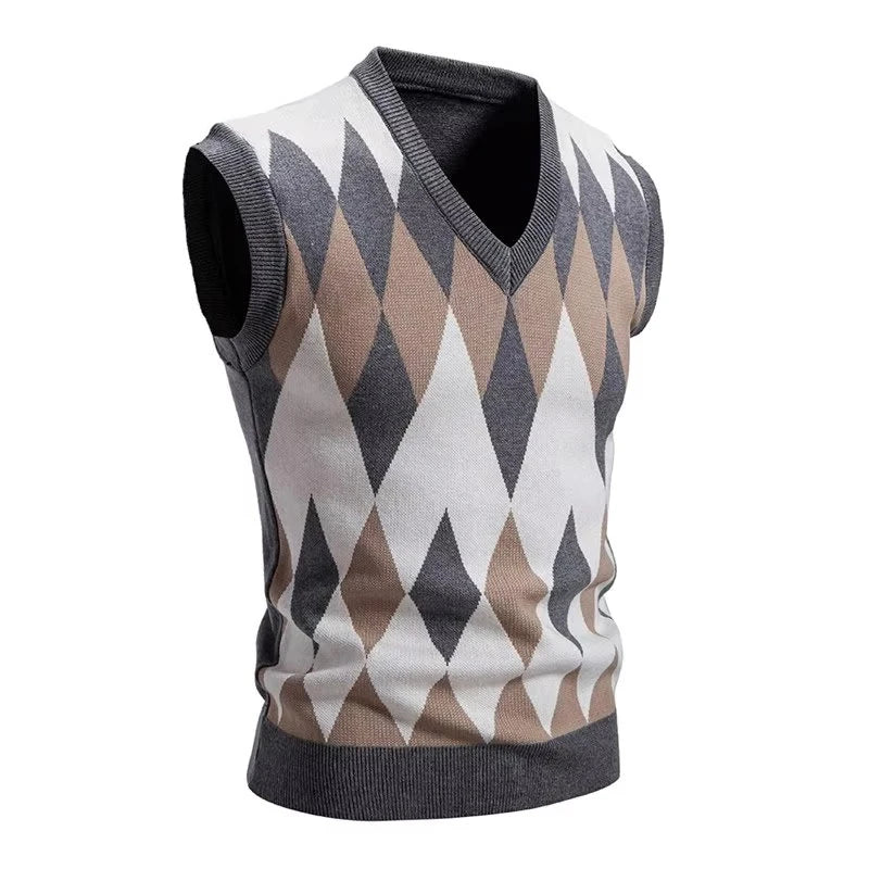 Mens Knitwear Sweatshirts V Neck Sleeveless Knit Vest Casual Slim Fit Pullover Knitted Sweater Lightweight Vests