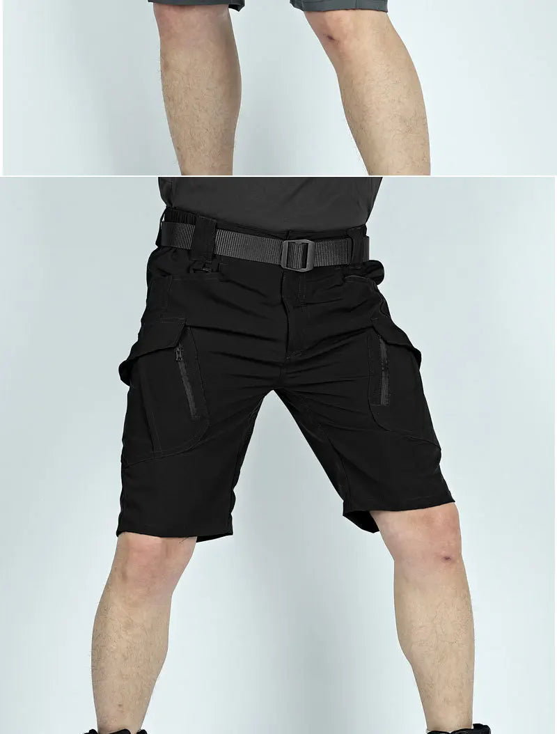 Men's Tactical Cargo Shorts Quick Dry Waterproof Multi-Pocket Outdoor Hiking Fishing Camping Summer Sports Lightweight Shorts