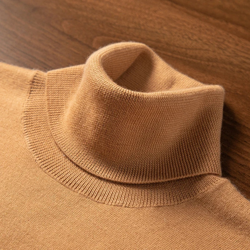 High Quality A-Class 100% Precision Spun Pure Cashmere Sweater Men Men's Lapel Pullover Casual Loose Knit Thin Men's Clothing