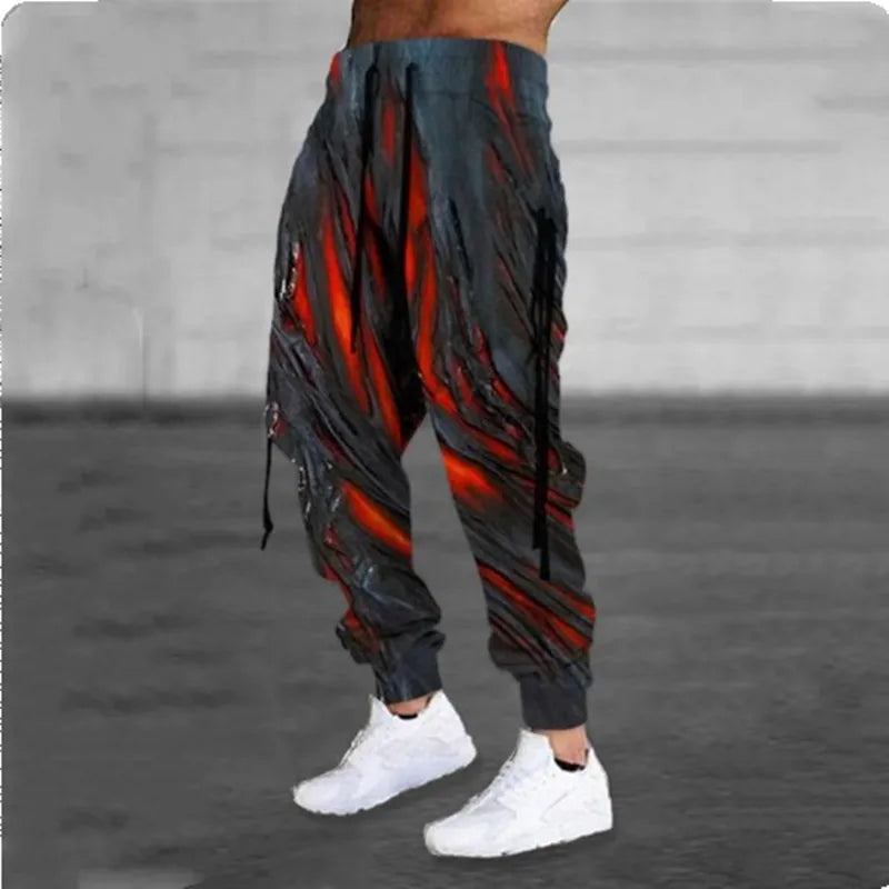 New Men Sweatpants Jogger Masculina Drawstring Elastic Waist  Owl 3D Printed Comfort Breathable Sports Streetwear Designer