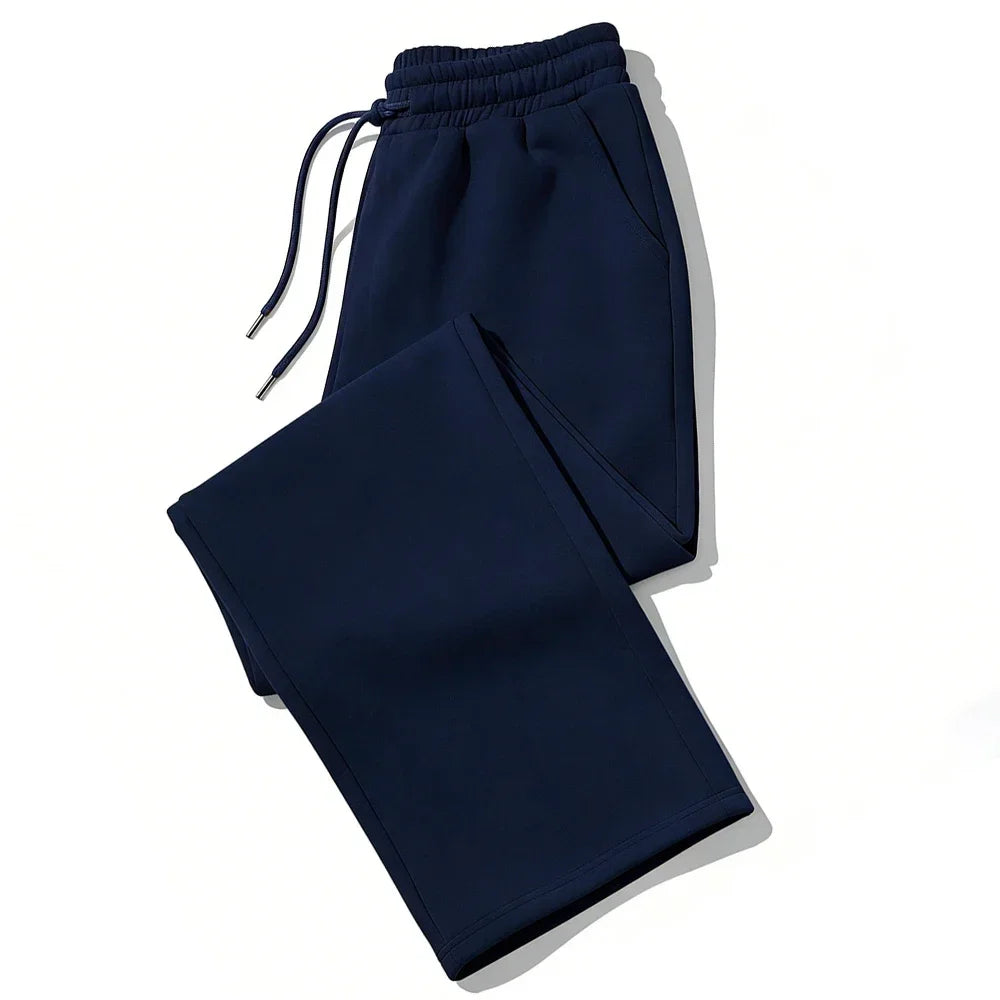 Mens Sweatpants Straight Fit Joggers for Sports and Streetwear Loose Oversized Casual Pant Drawstring Multi-pocket Men Long Pant