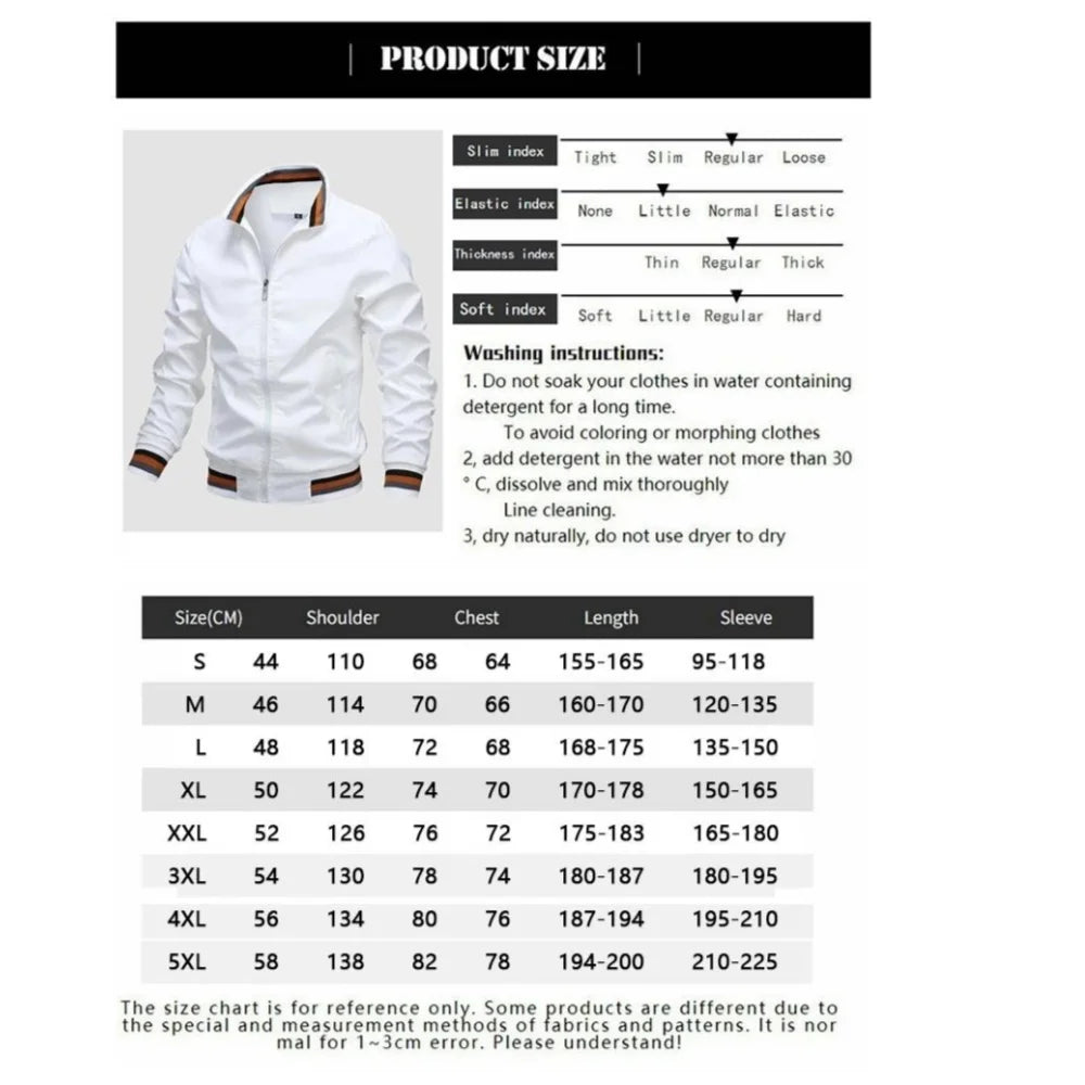 New Fashion FENDT Standing Collar Men's Jacket Brand Outdoor Leisure Windproof Motorcycle Zipper Sports Coat