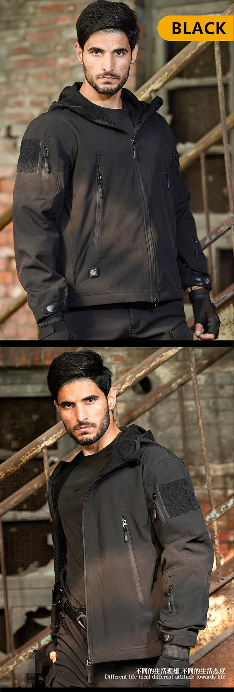Tactical Winter Set Men's Outdoor Windproof Waterproof Suit Multi-Pocket Soft Shell Hooded Jackets Sharkskin Work Pants