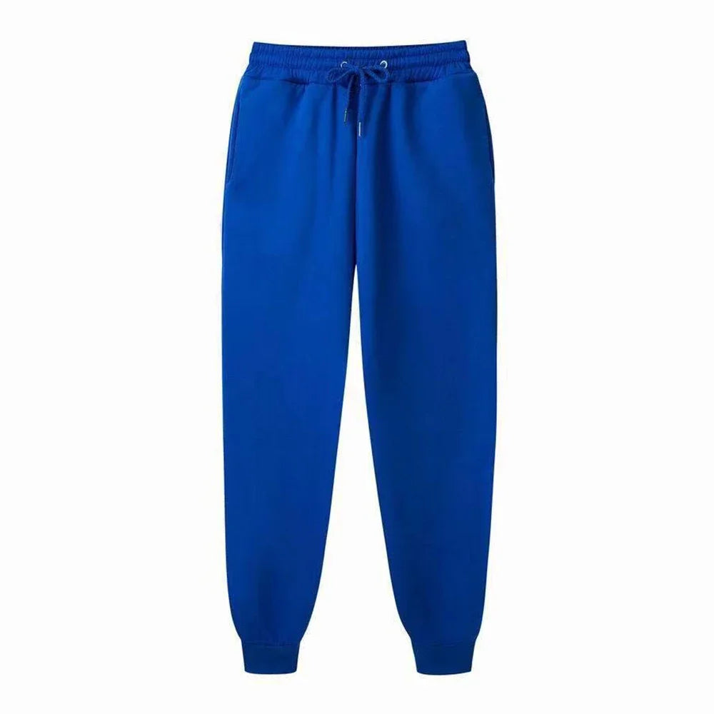 Mens Casual Pants Autumn Winter Fleece Sweatpants Men Running Jogger Sports Gym Trousers Fashion Solid Color Workout Long Pants