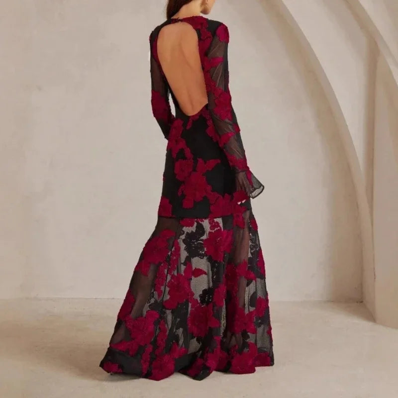 Elegant Dress Dress for Women 2025 Spring Collection Waist V-neck Jacquard Embroidered Dress